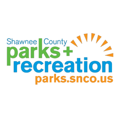 Shawnee County Parks + Recreation logo with a stylized half sun and the website parks.snco.us