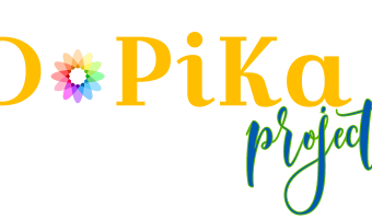 The DoPiKa project logo, with a yellow "DoPiKa" with a multicolored flower shape as the "o" and a stylized "project" in blue outlined with green script.