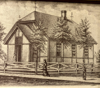 Drawing of Peabody Library