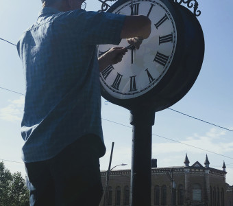 Clock From Stroud Jewelry now in Bank Park